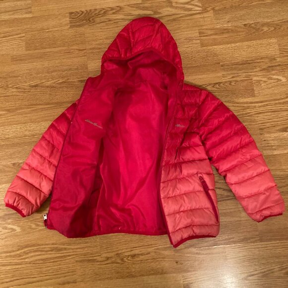 Eddie Bauer Girl’s Puffer Jacket in Red – Size 10YO - Picture 3 of 4